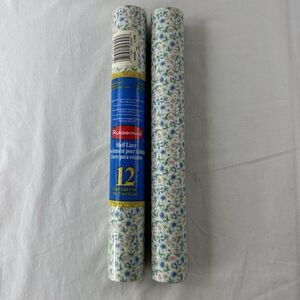 2 Vintage 1994 RUBBERMAID Shelf Liner‎ Paper VILLA FLORA floral NOS One Sealed